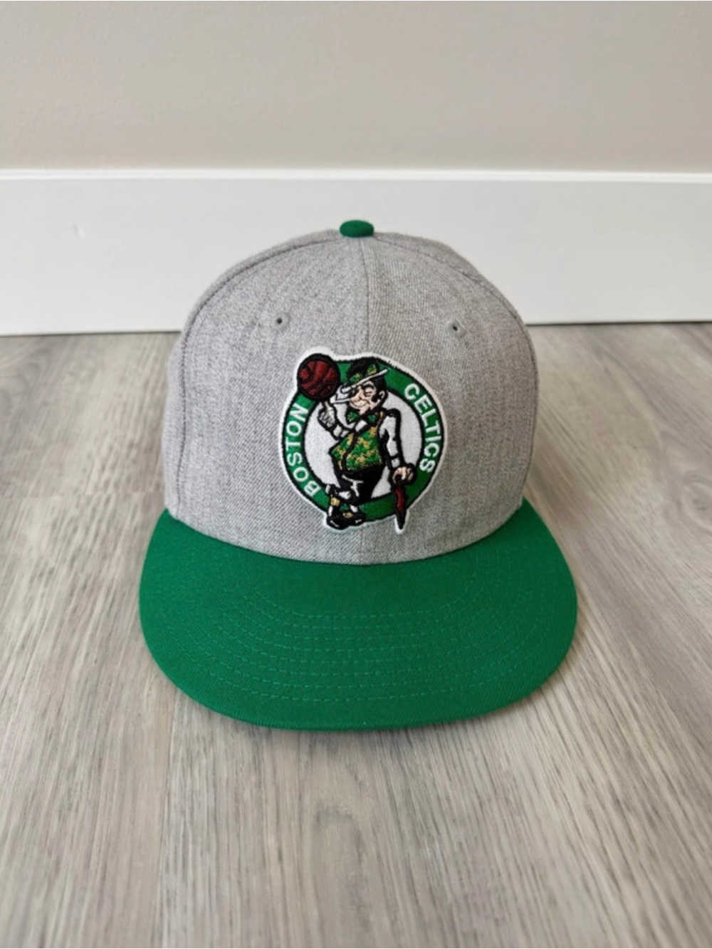 New Era Kids Boston Celtics Grey and Green Snapback Hat